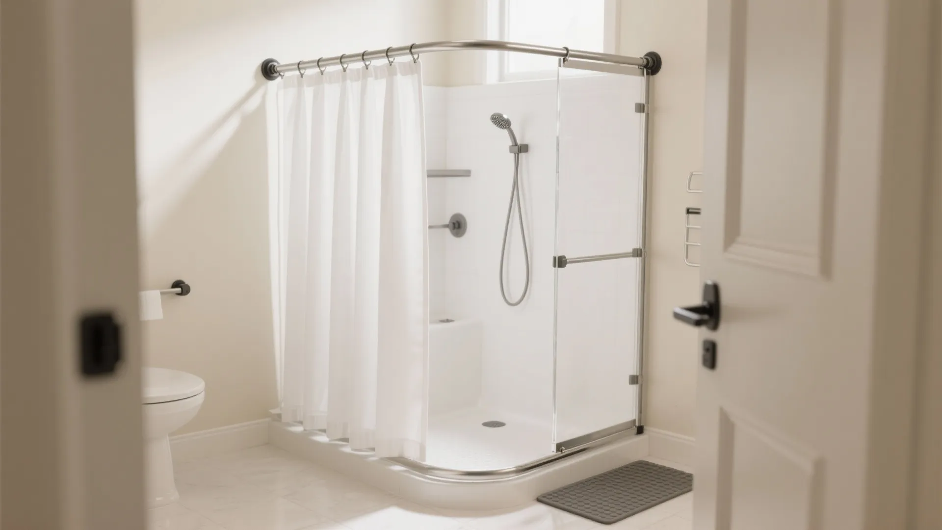 Modular shower partition and tension solutions