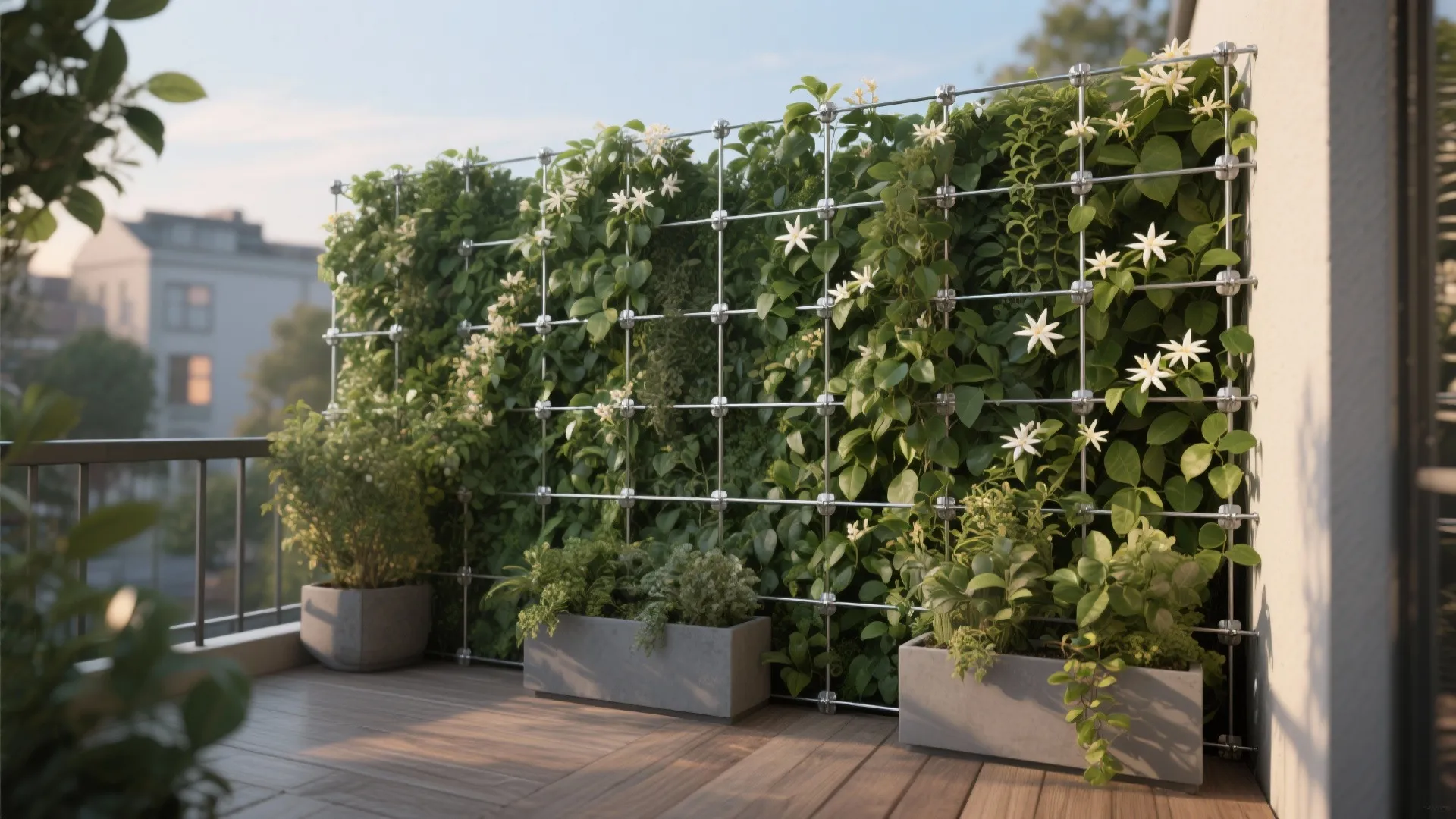 3) Climbing Green Wall on Tension Wires