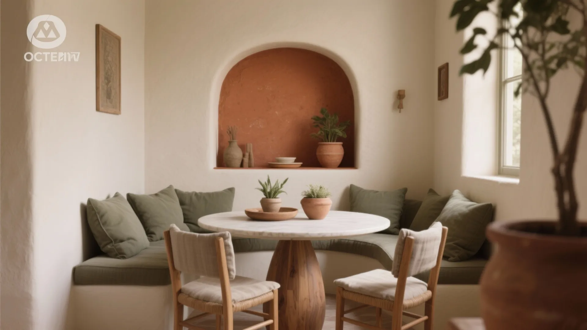 Terracotta, Cream & Olive Gray