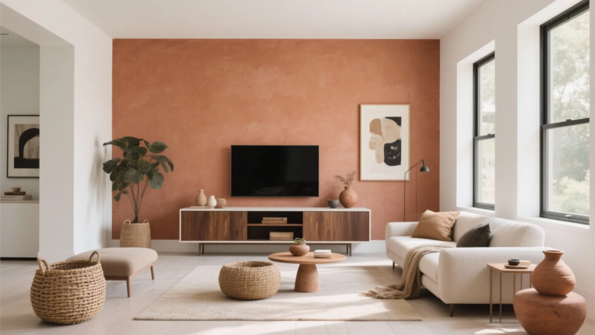 Terracotta, Ivory & Charcoal Contrast