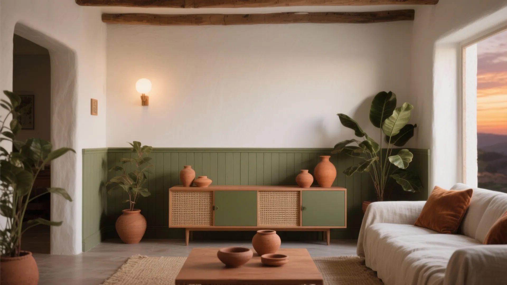 Terracotta + Olive + Linen White