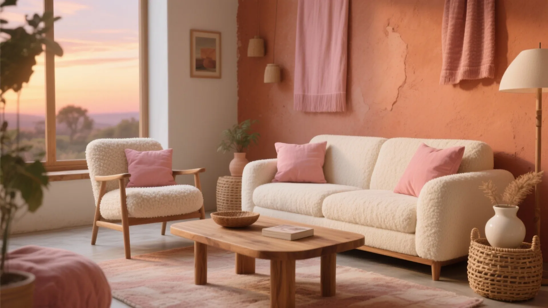 Earthy Terracotta with Dusty Pink