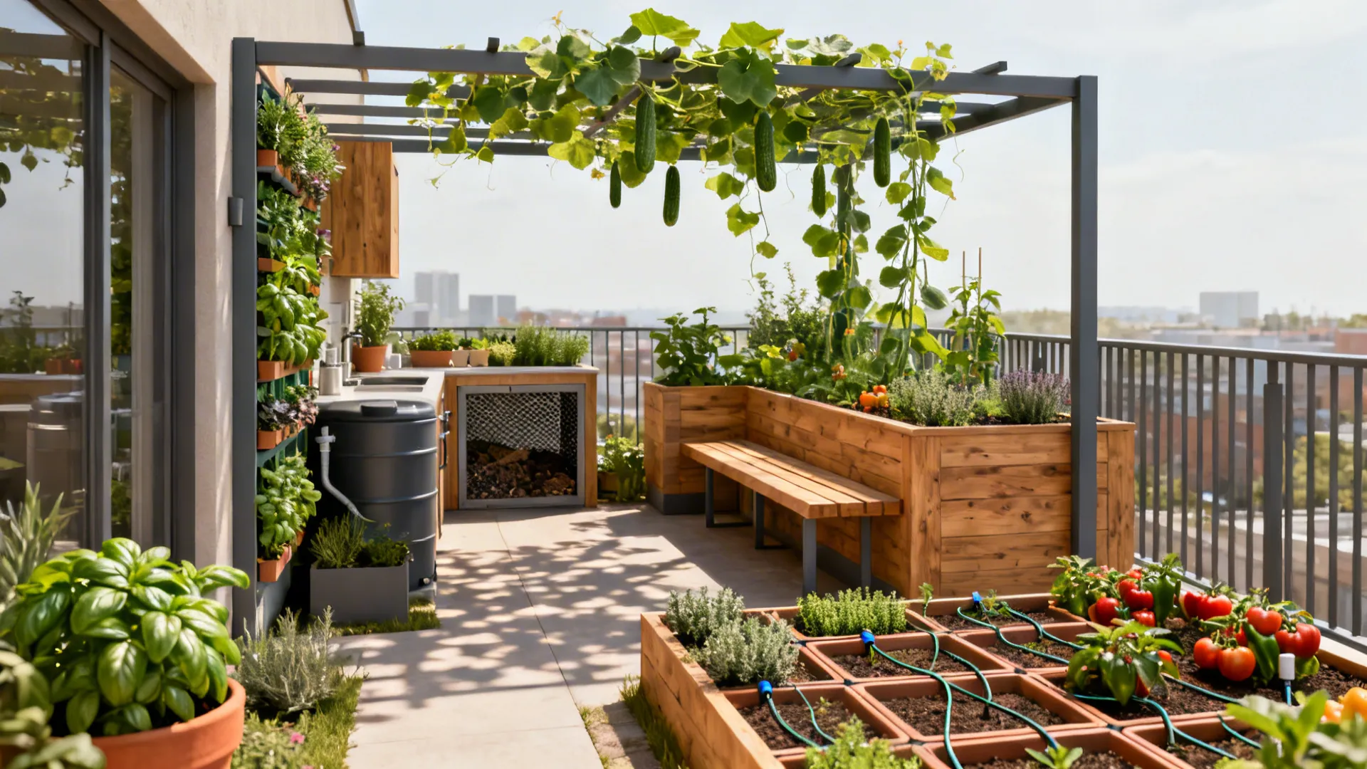 5 Terrace Kitchen Garden Designs for Small Spaces