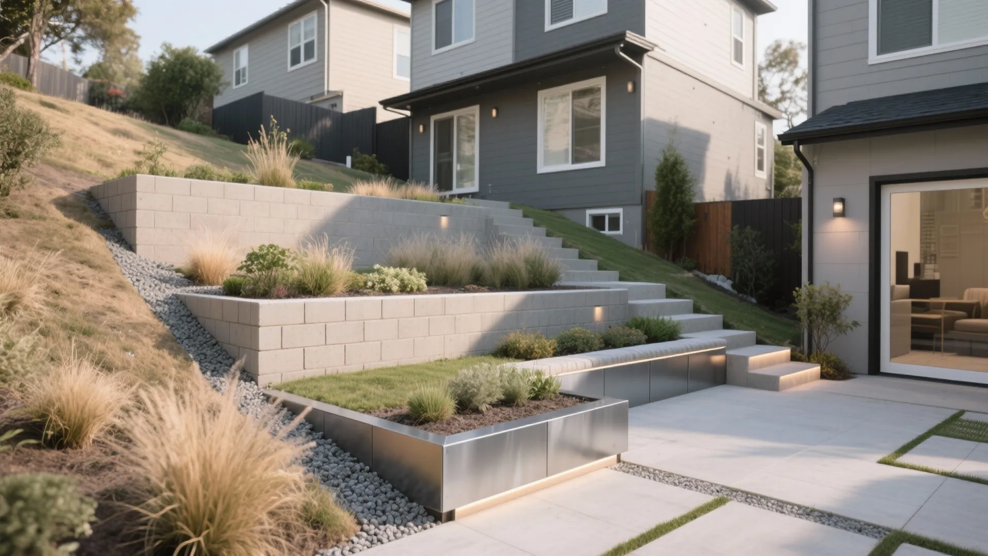 Minimalist Terraced Planters