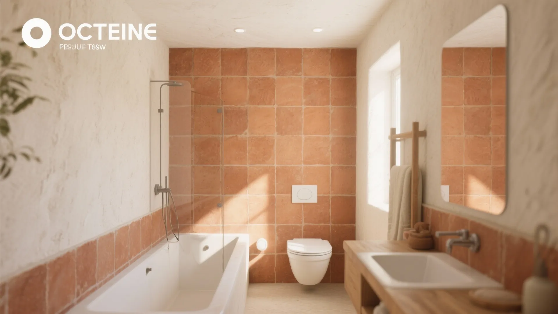 Idea 1: Warm terracotta accents with light walls