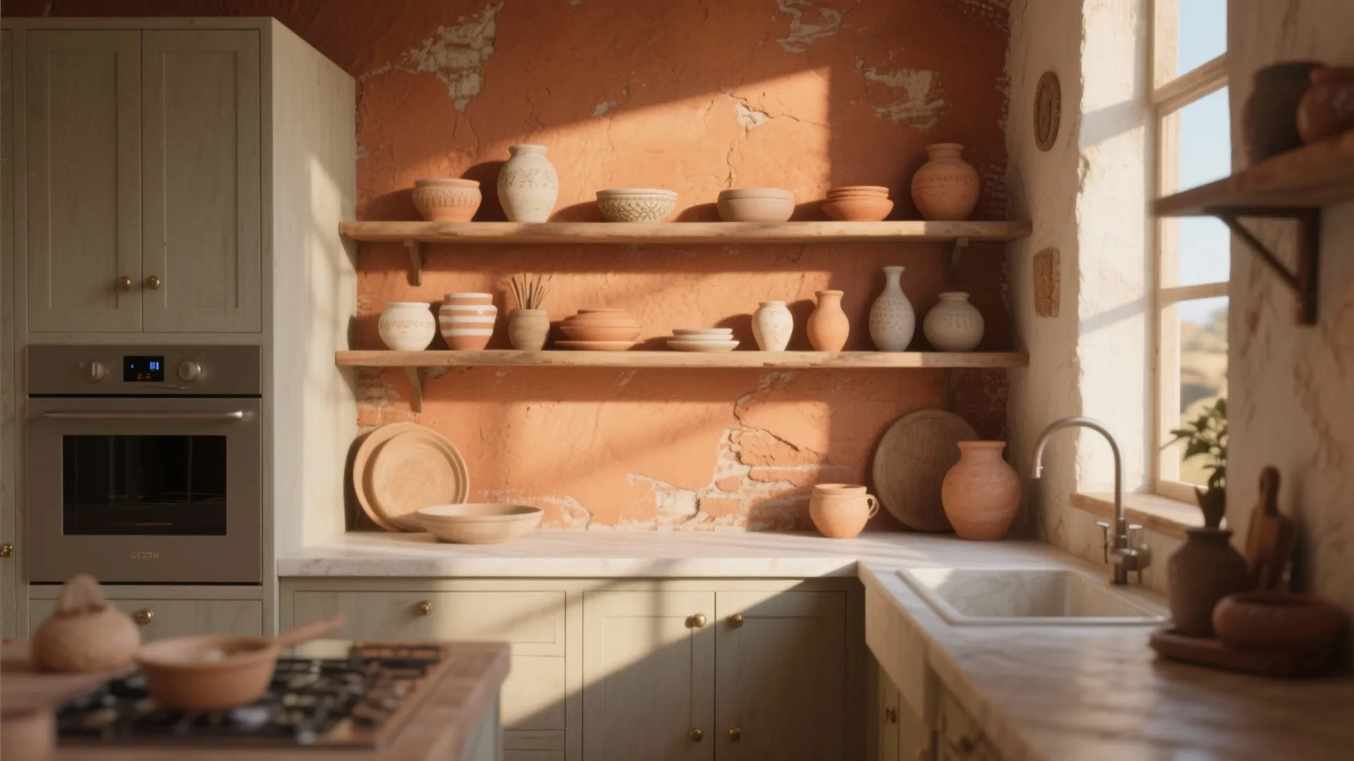 5. Sunbaked Terracotta Accent Wall