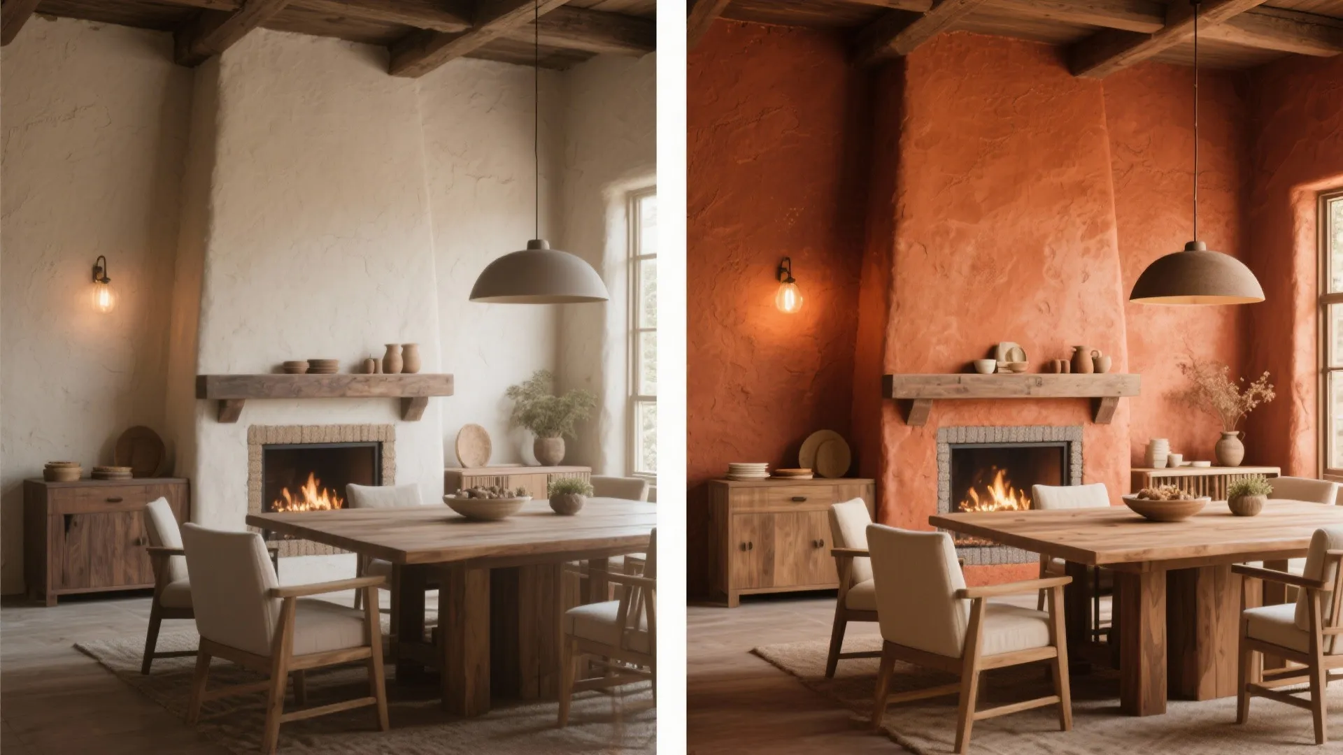 4. Earthy Terracotta Accent Wall