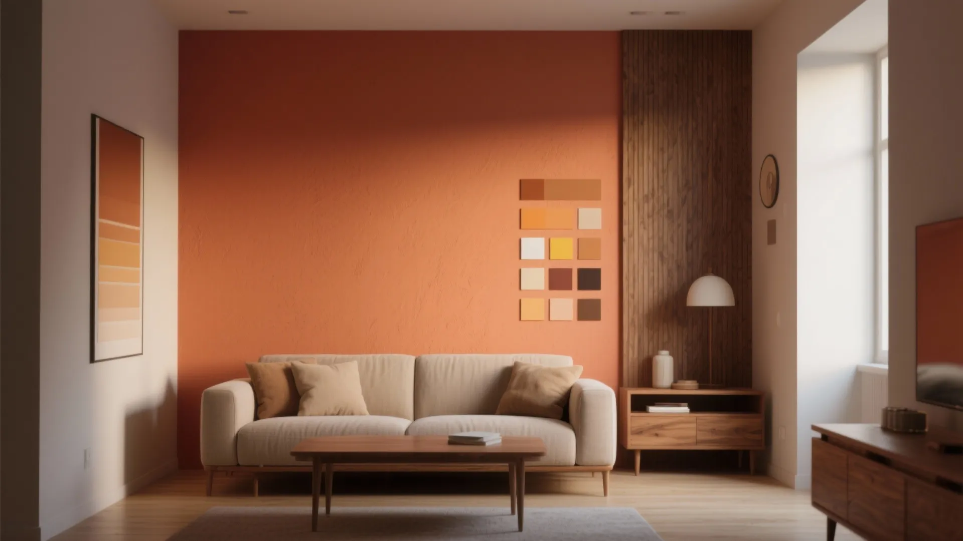 1. Terracotta Accent Wall for Depth