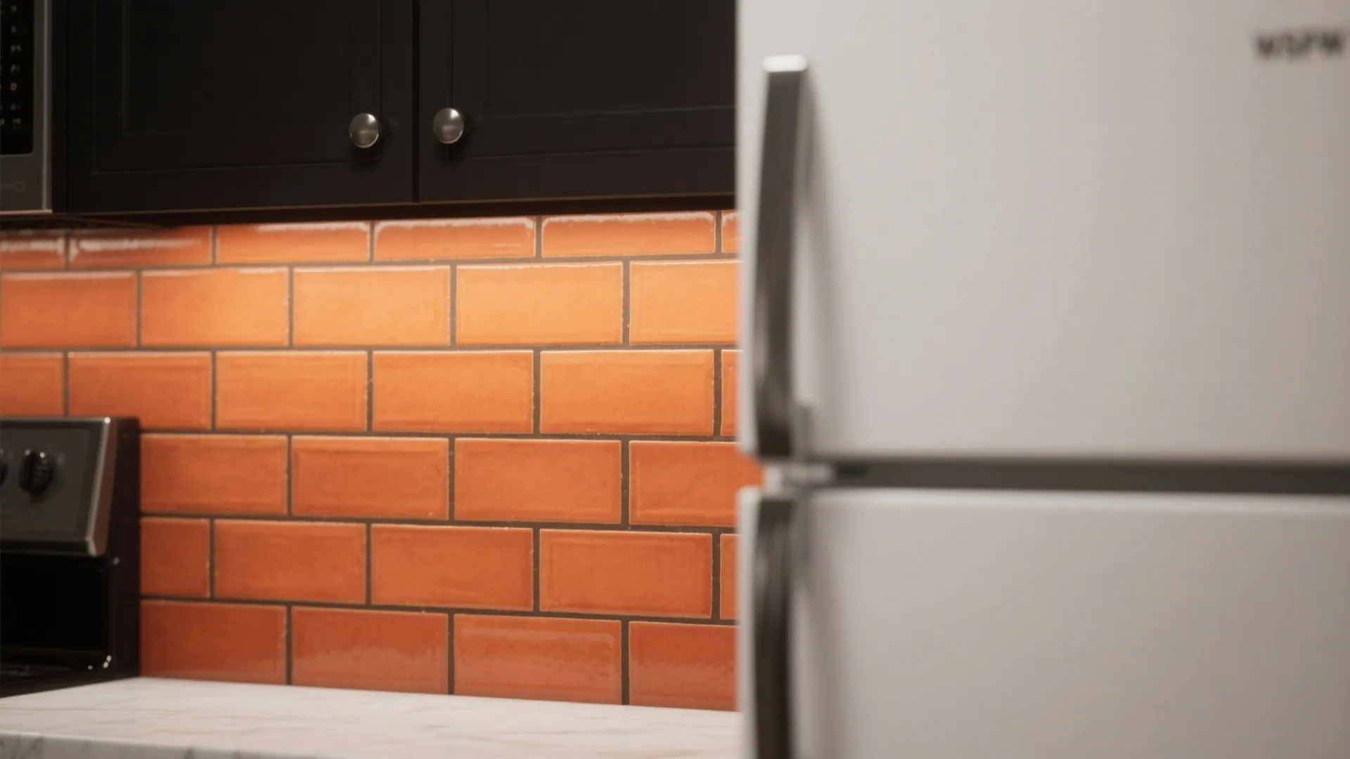 2. Use Bright Backsplash as a Buffer