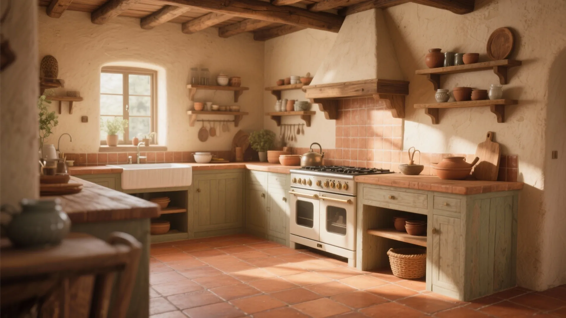 3. Warm Terracotta and Soft Beige