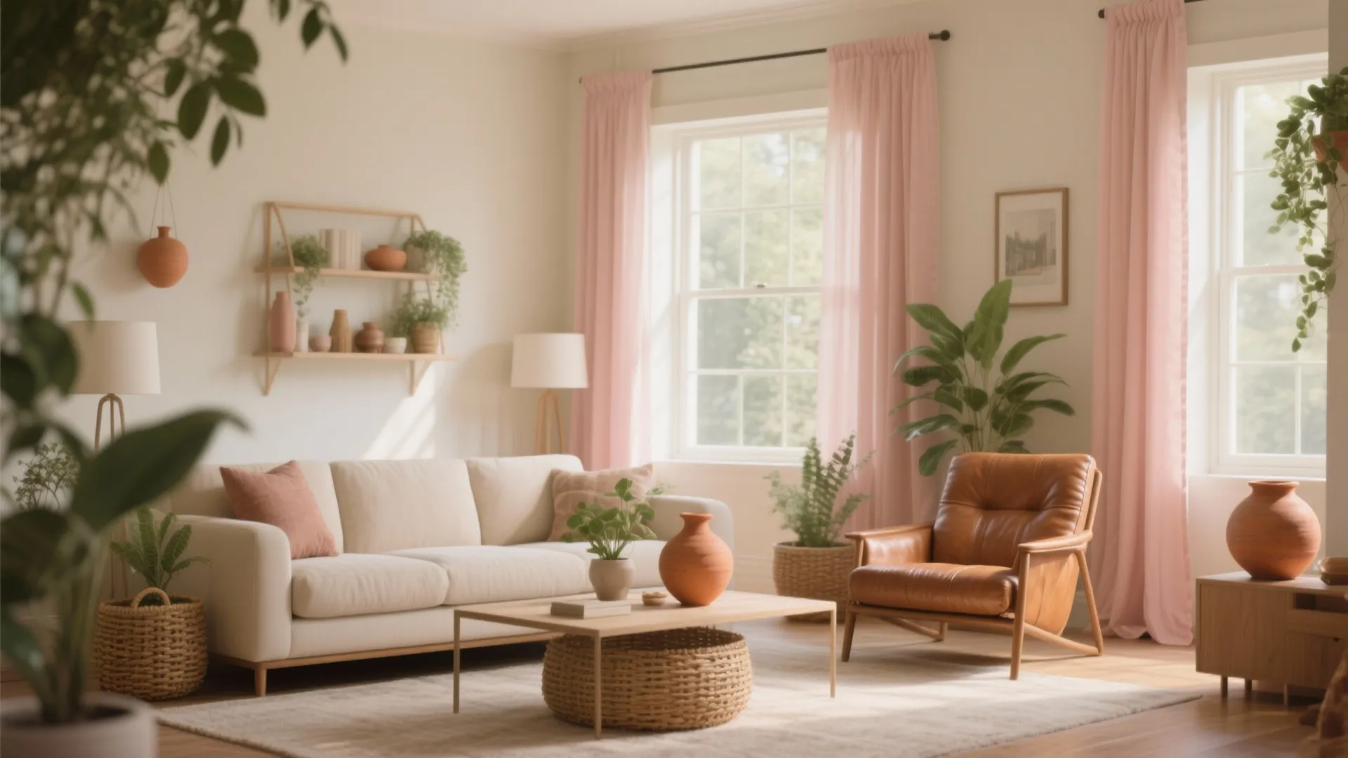 4) Terracotta + Blush + Cream (Warmth Without Weight)