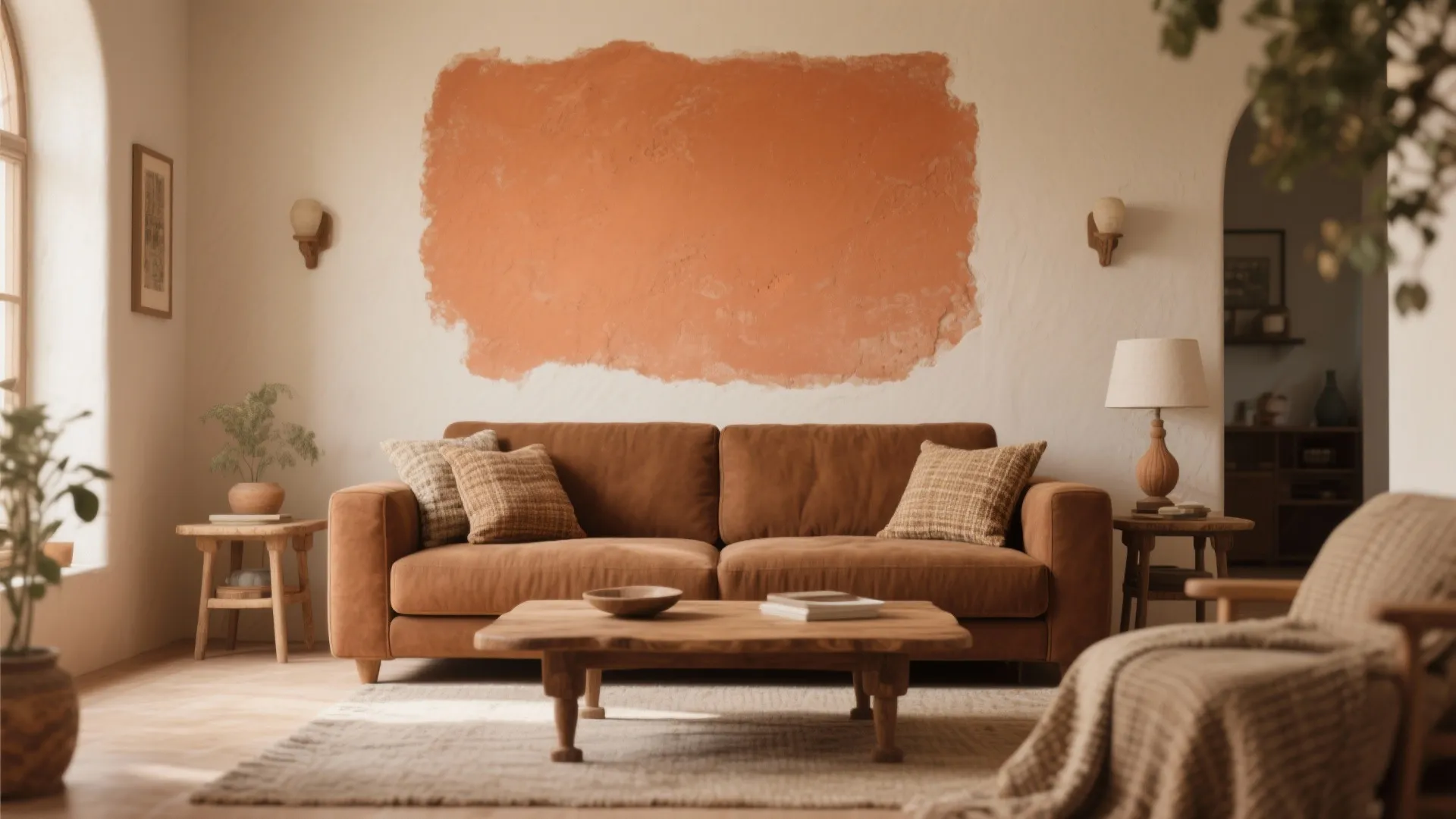 4. Terracotta Accent Wall