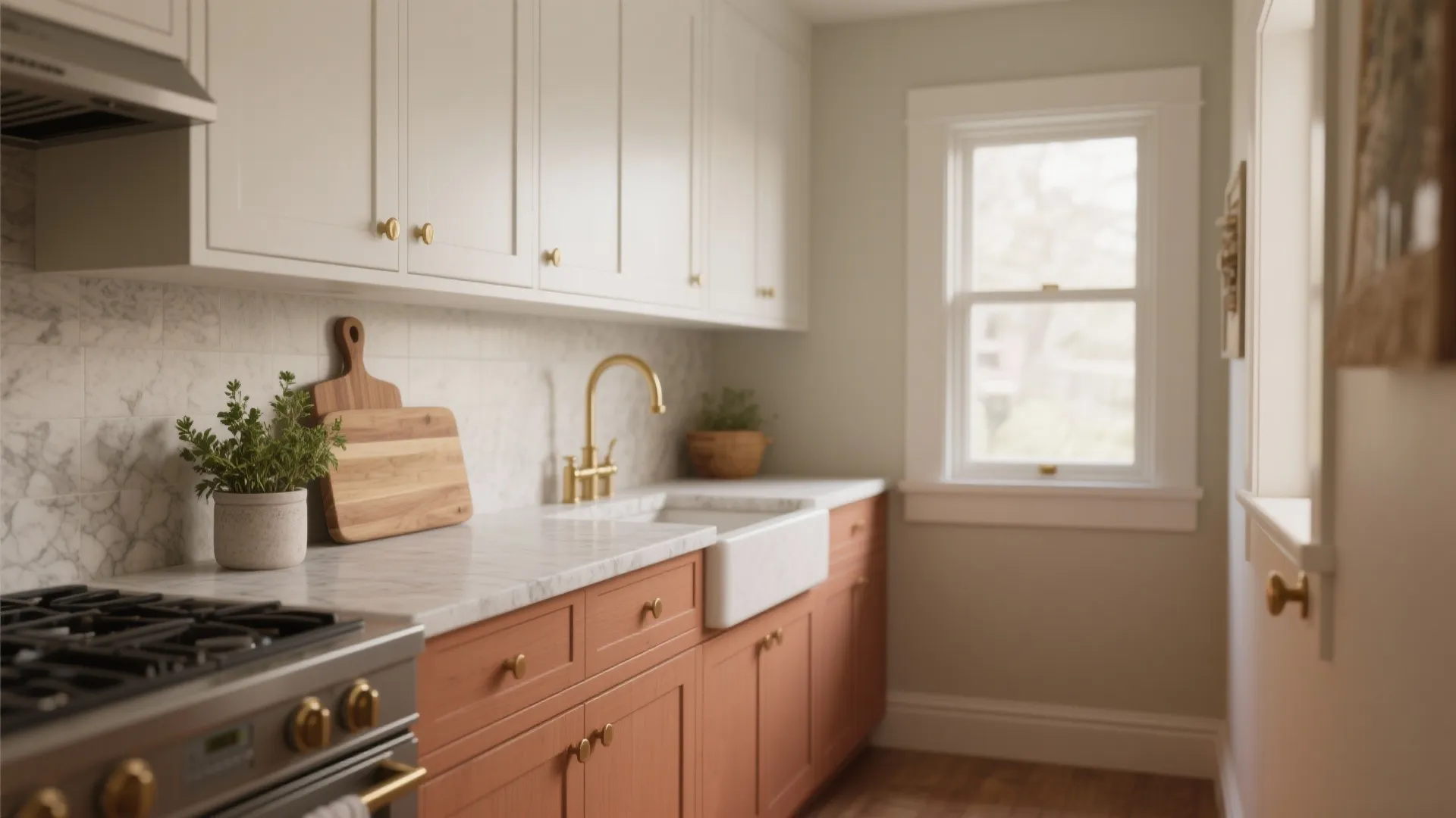 2. Toned Terracotta Cabinets