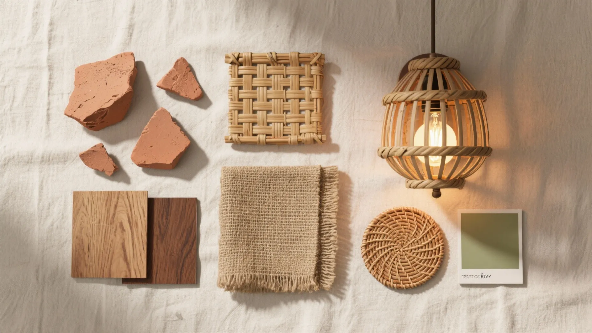 Handcrafted Terracotta or Cane Sconces