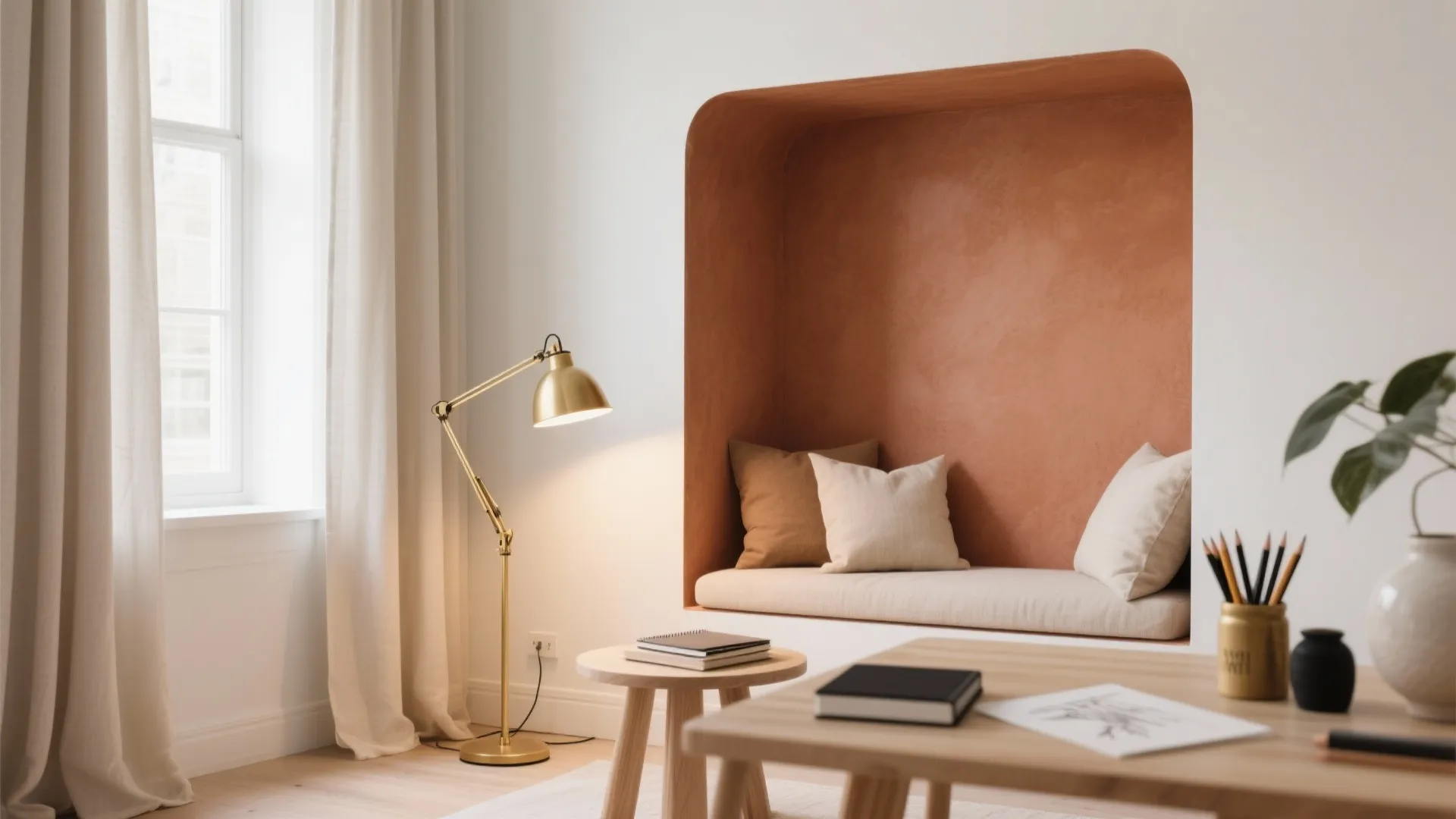 Energizing Terracotta or Muted Coral for Creative Corners