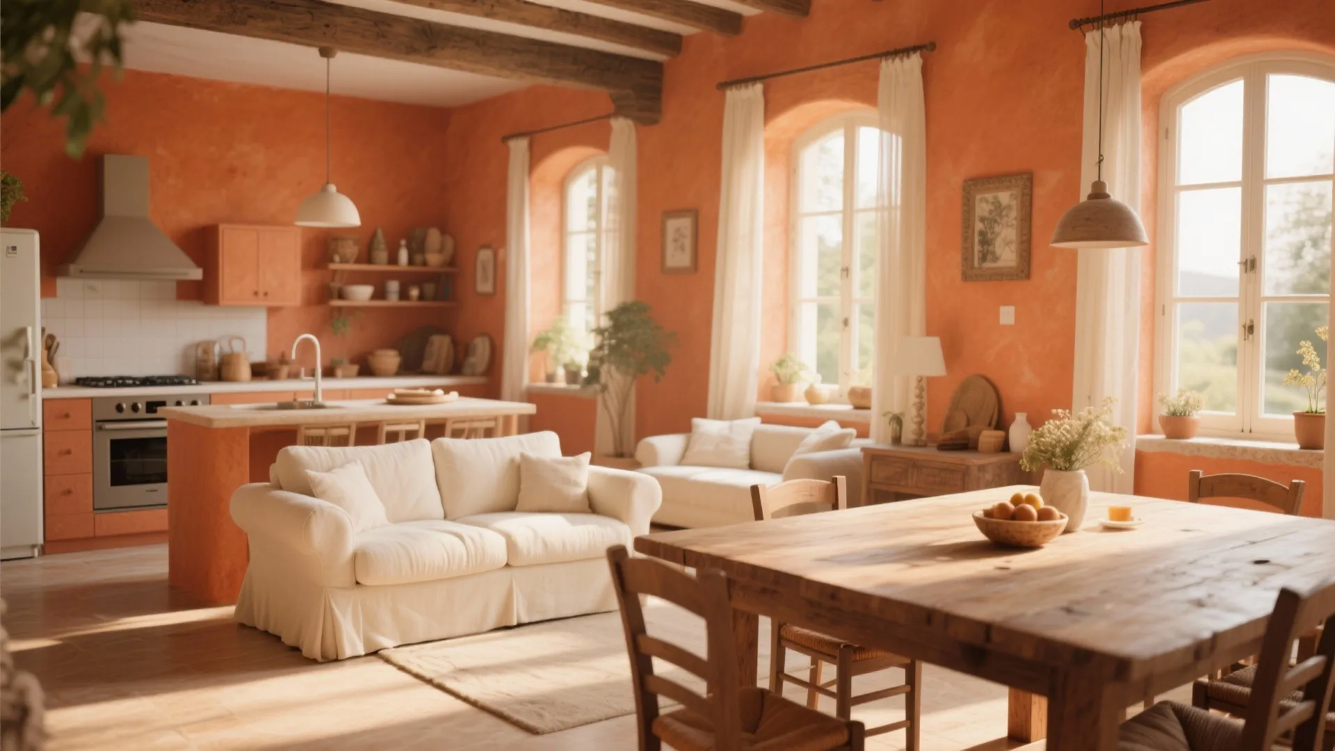 4. Terracotta and Cream