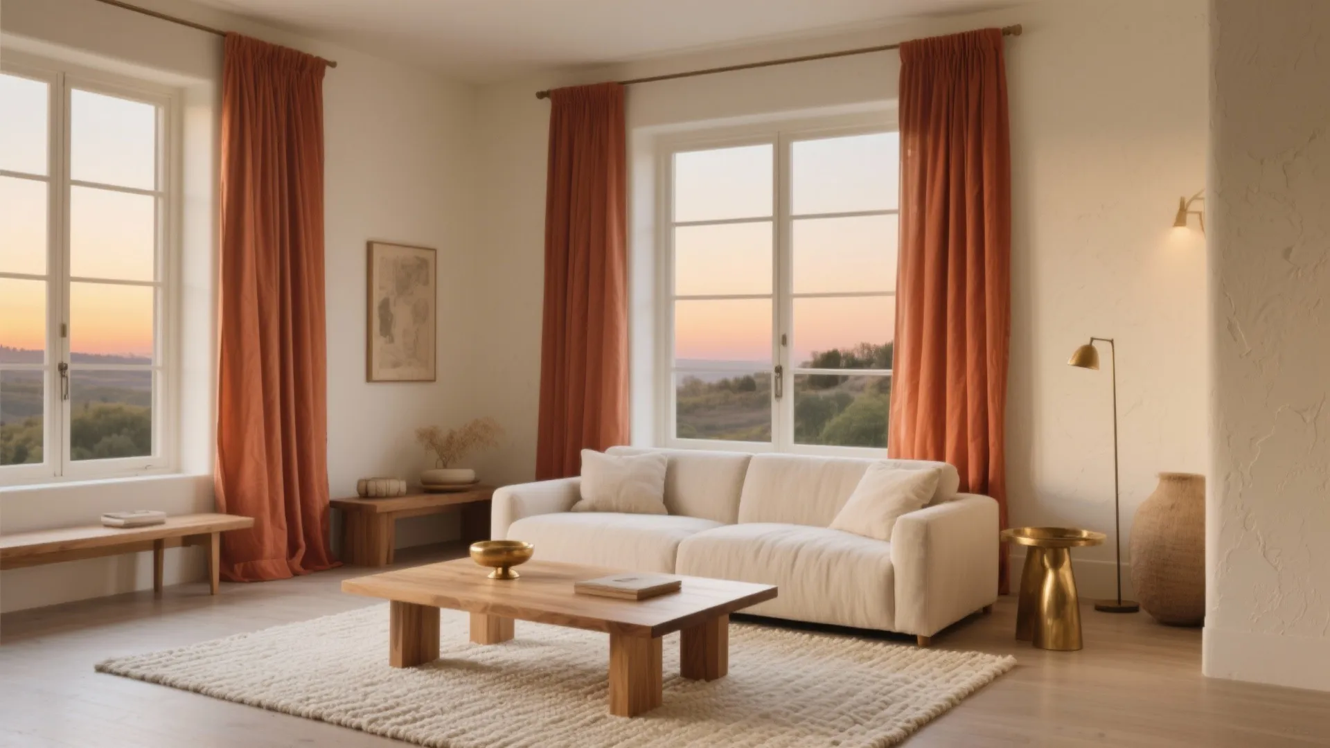 Terracotta + Cream + Natural Wood