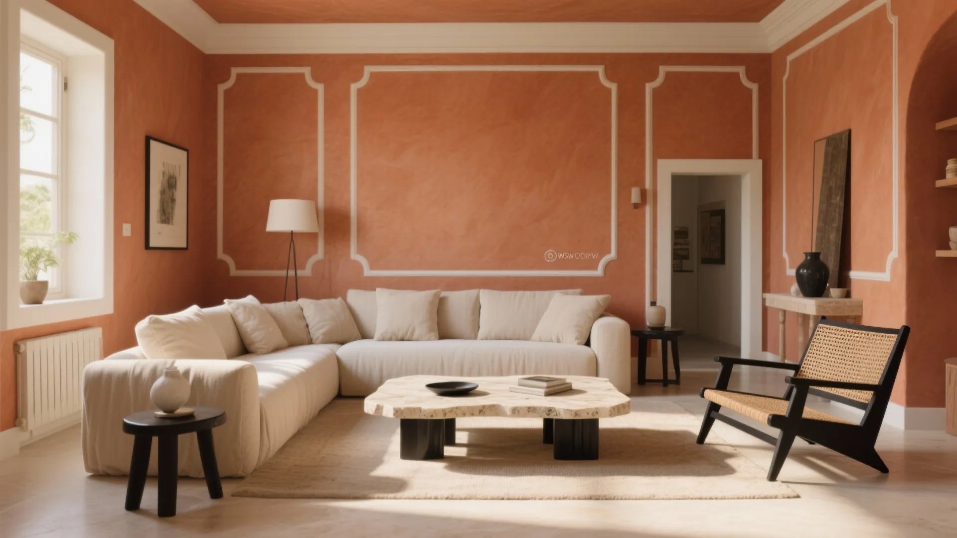Terracotta and Cream for Sunlit Rooms