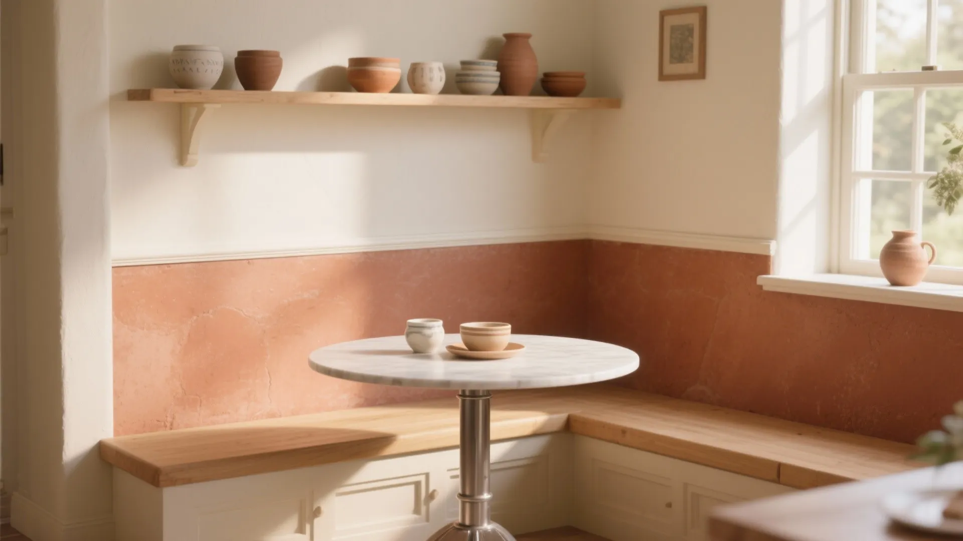 Terracotta & Cream for Sunlit Dining Nooks