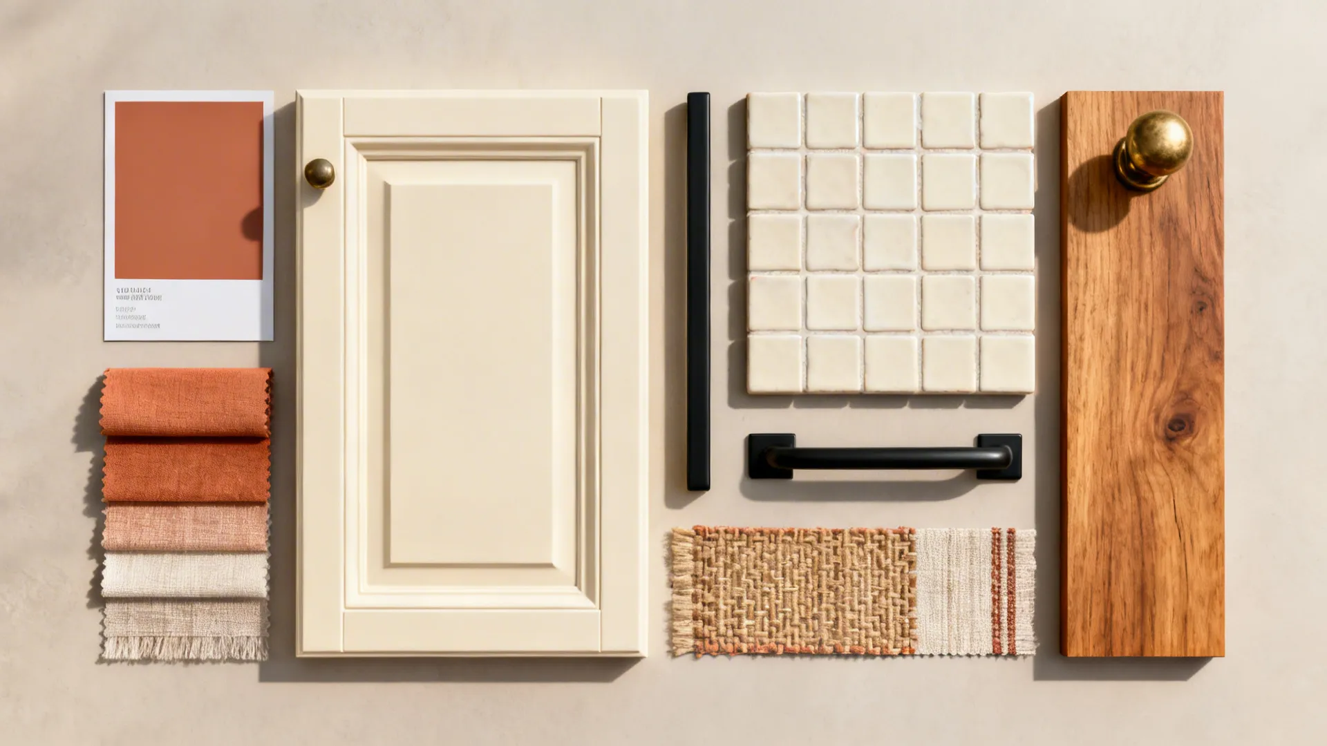 Terracotta, Cream, and Black Accents