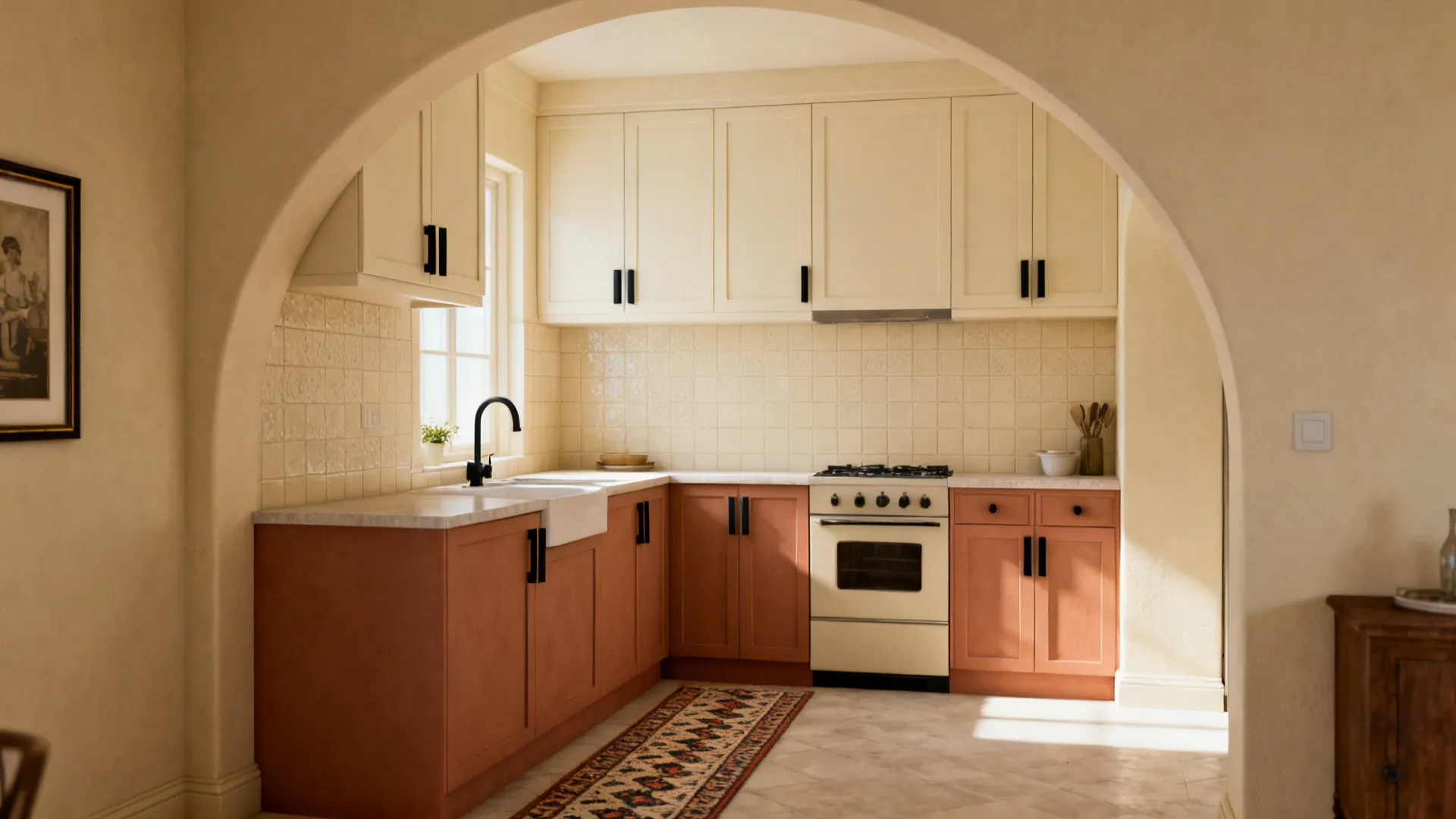 Terracotta, Cream, and Black Accents