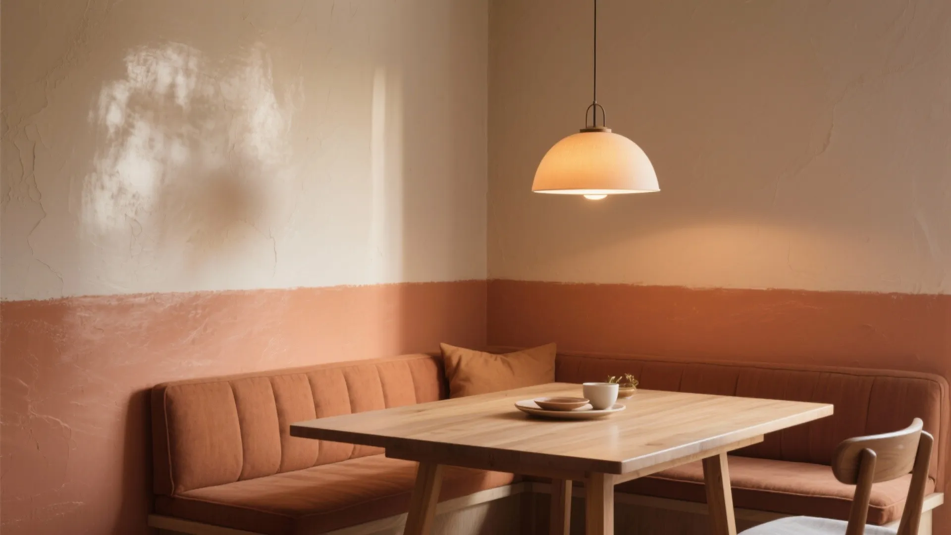 5. Warm Accent Reds and Terracottas for Dining Zones