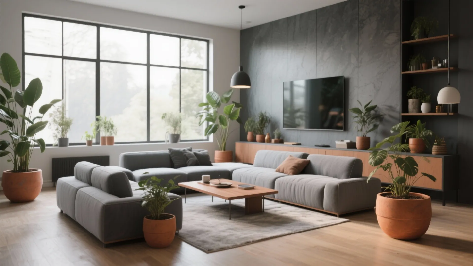 10. Outdoor-Indoor Blend with Terracotta and Cool Gray