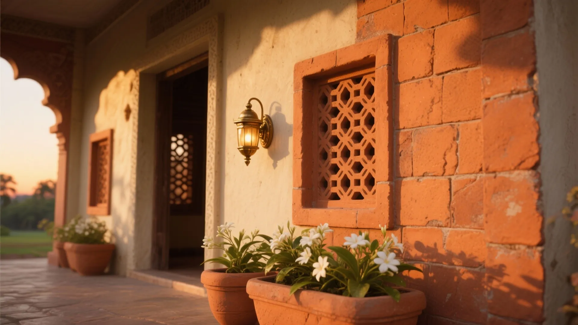 Terracotta Cladding with Jaali Inserts