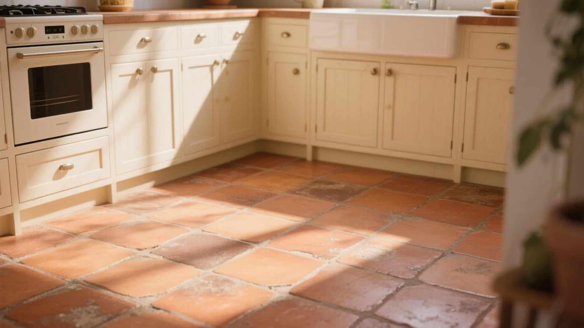 2. Warm Terracotta Floors