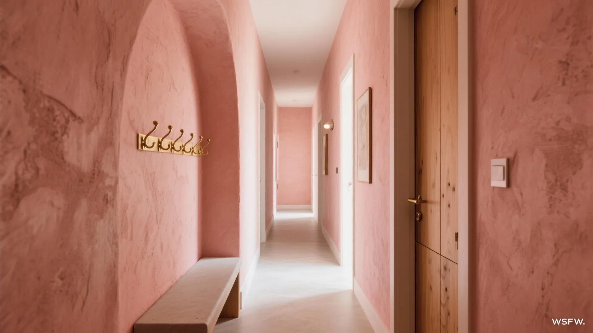 Terracotta Pink with Textured Finishes
