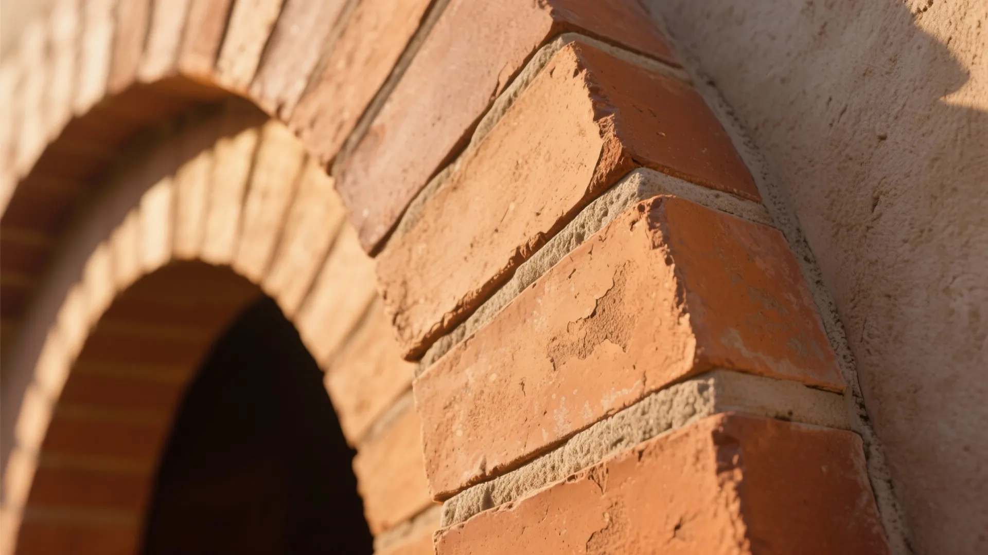 Brick or Tile-Clad Arch with Textural Depth