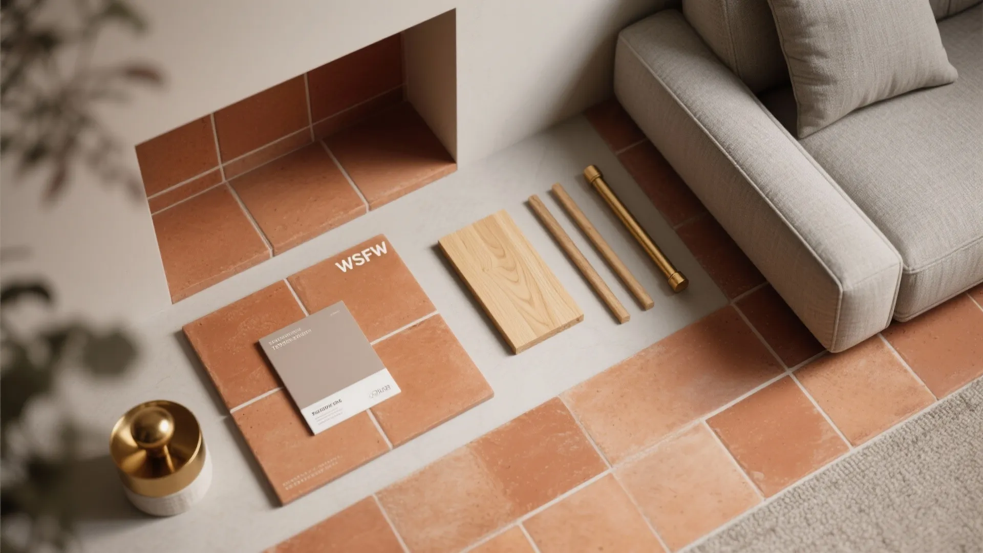 Warm Terracotta Feature Niche