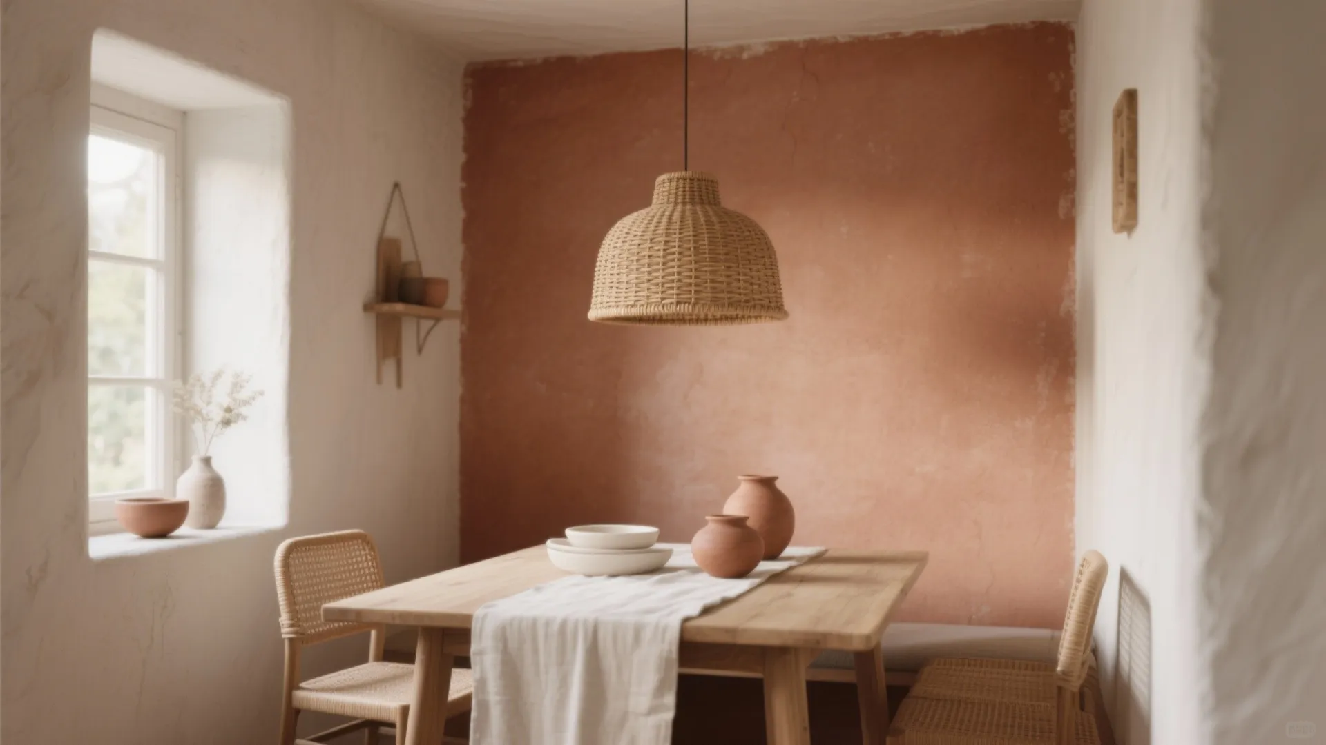 Warm Terracotta and Peach Fuzz Glow