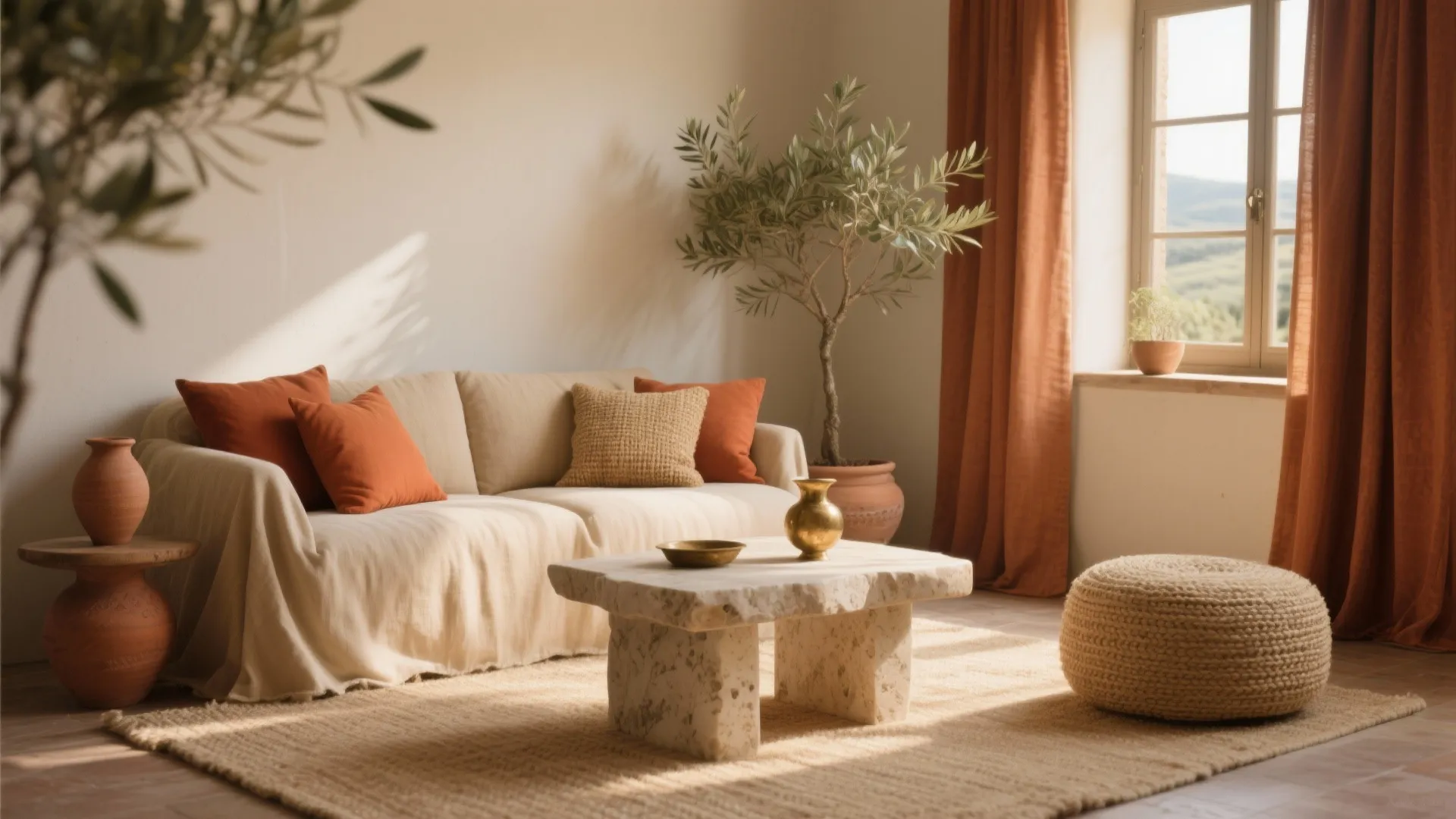 Sunlit Earth Tones: Terracotta, Oat, and Clay