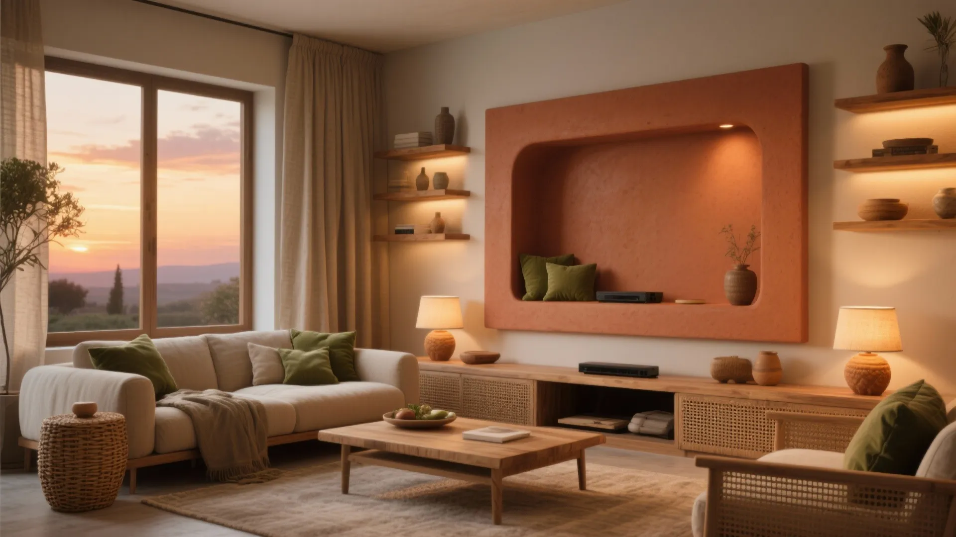 Earthy Terracotta and Olive for Cozy Evenings