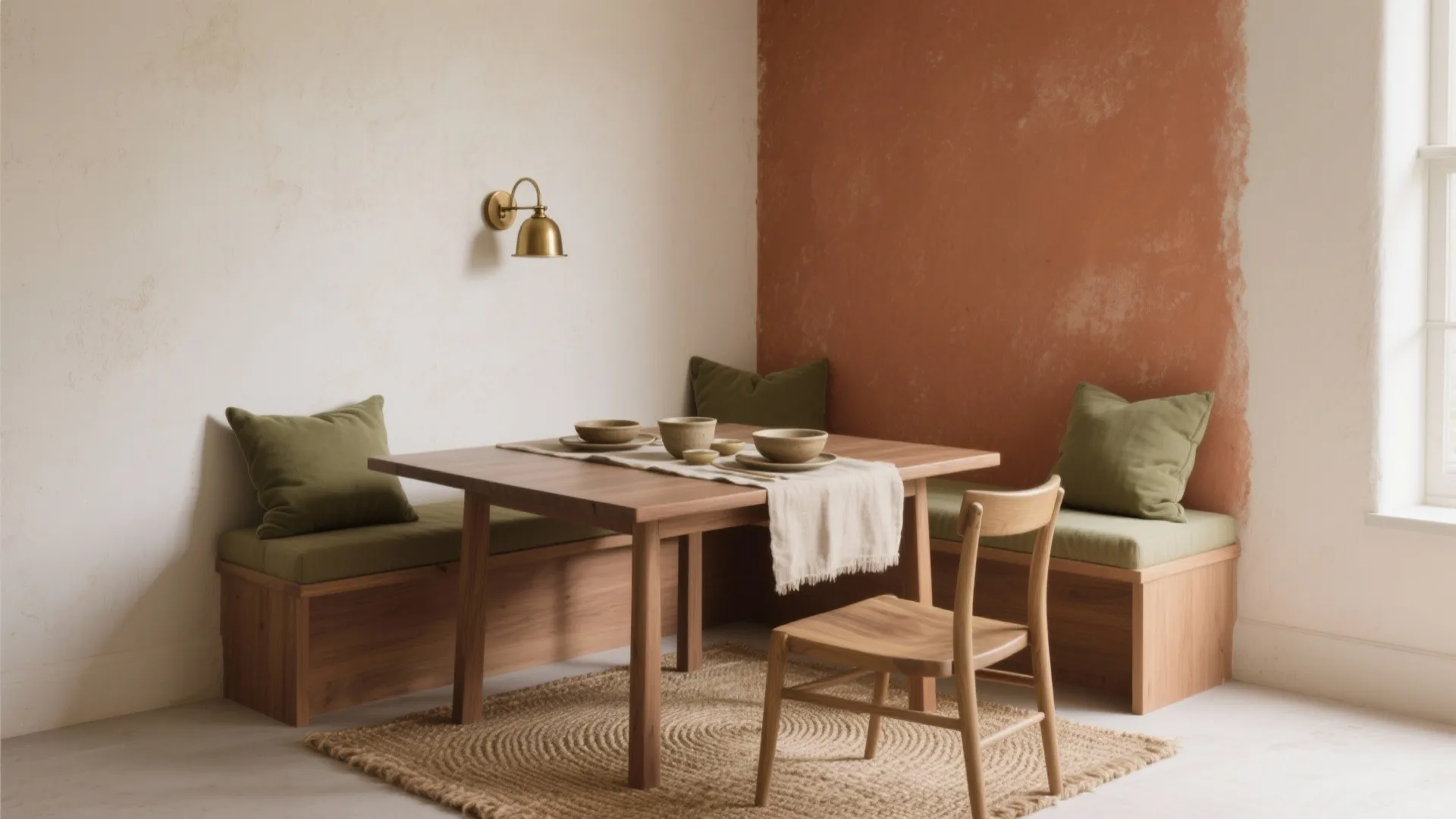 Earthy Terracotta, Olive, and Warm Wood