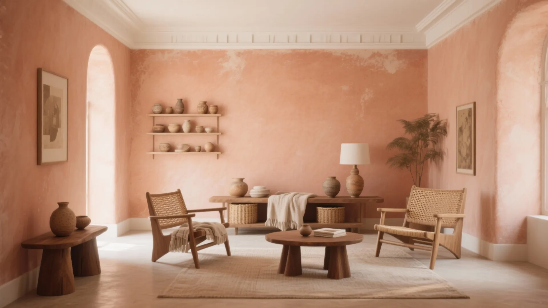 Warm Terracotta and Peach Undertones