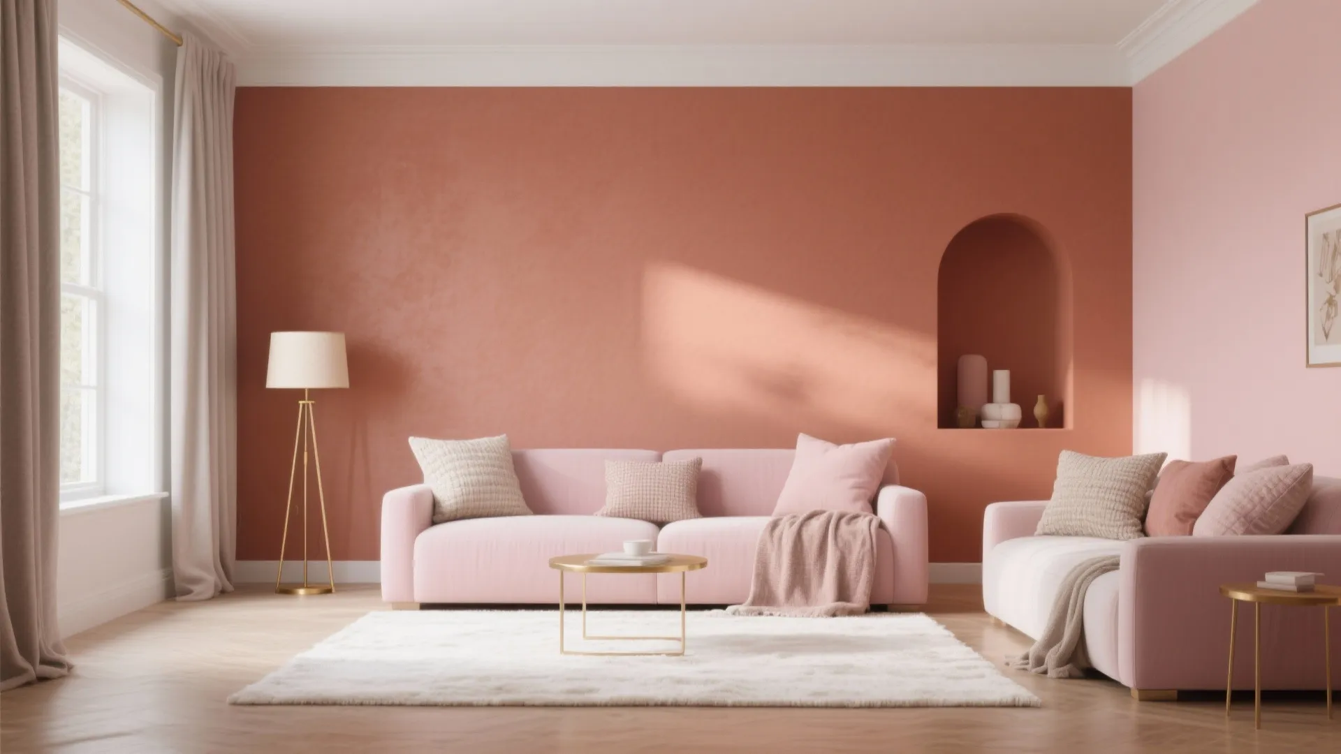 Warm Terracotta with Dusty Pink Accents