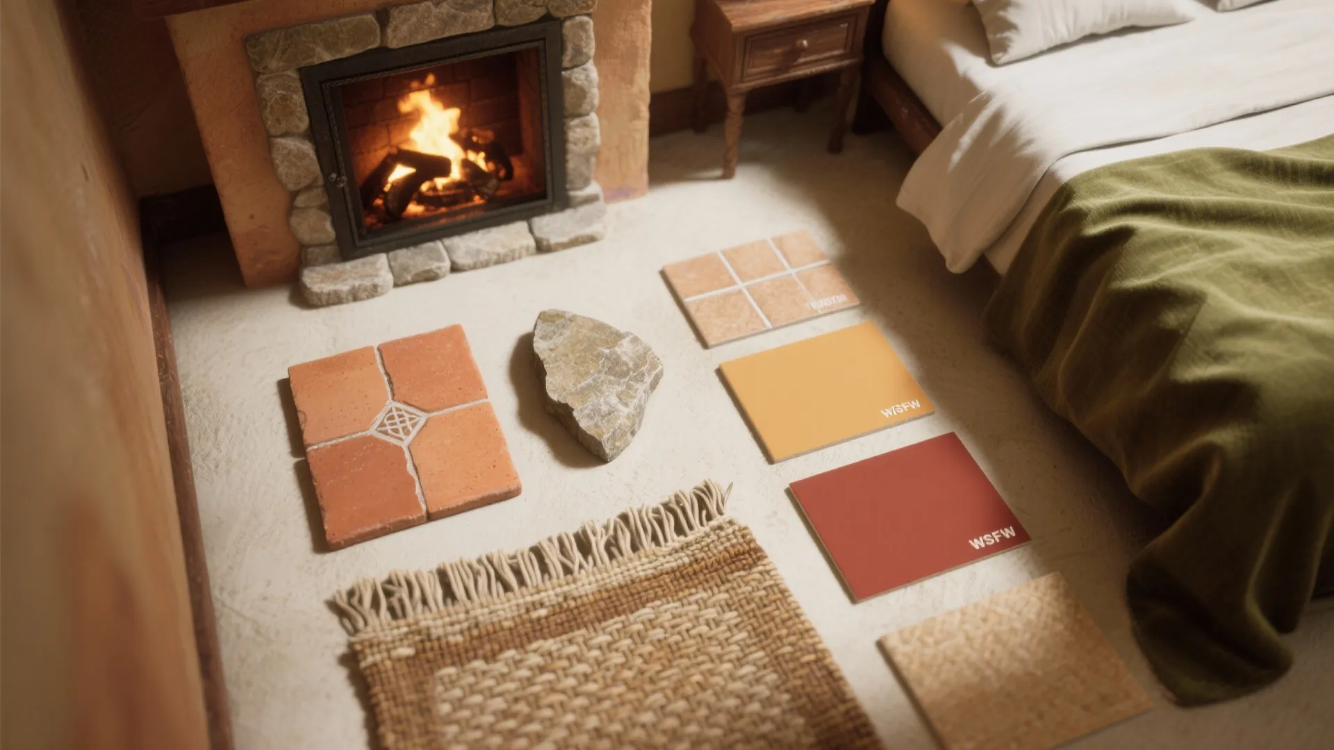 2. Terracotta and Natural Stone Accents