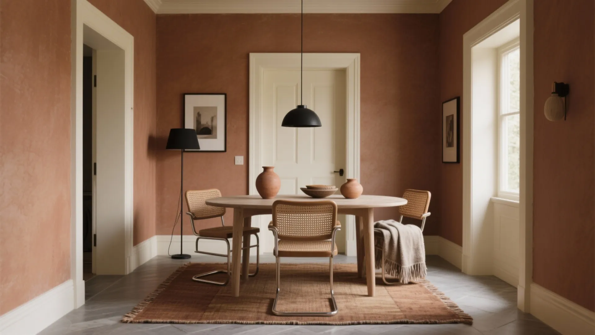 Terracotta, Cream, and Inky Black Accents