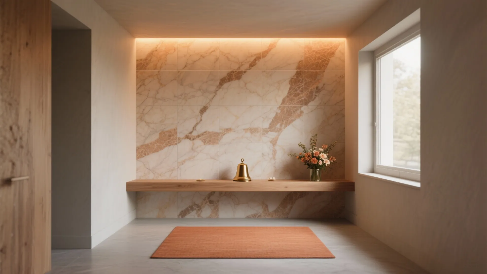 4) Earthy Terracotta and Stone-Look Calm the Senses