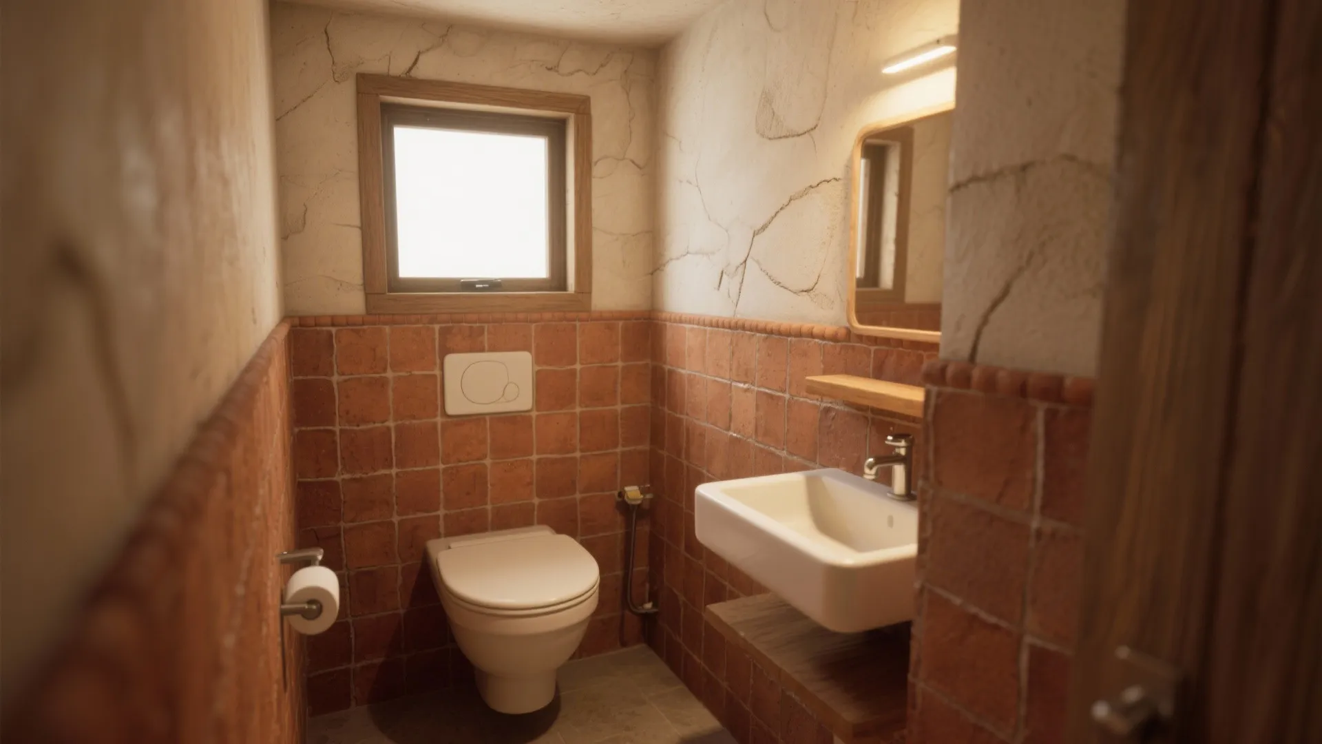 Warm Terracotta for Tiny Rooms