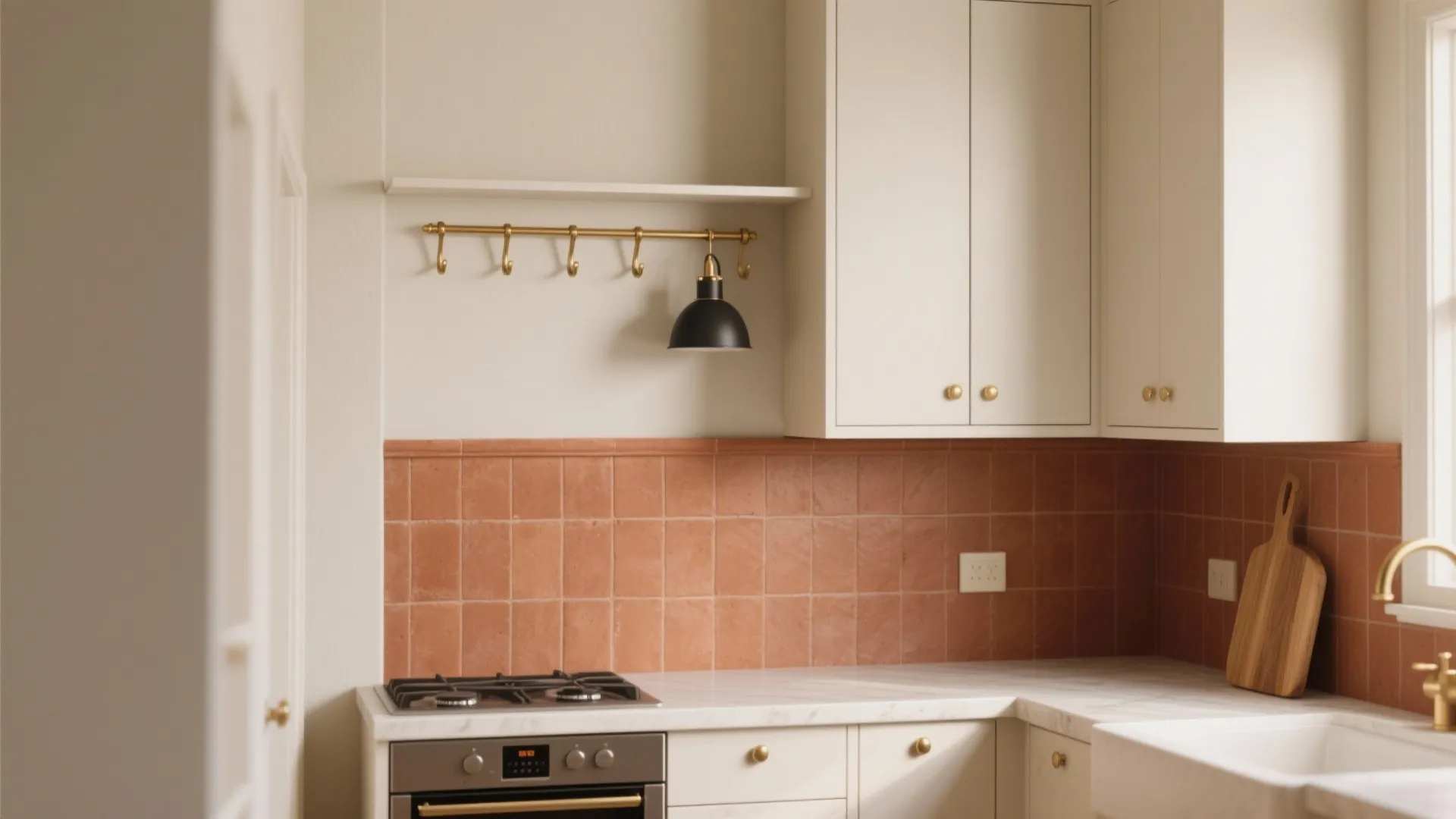 Half-Height Terracotta Wainscot in Kitchens or Entries