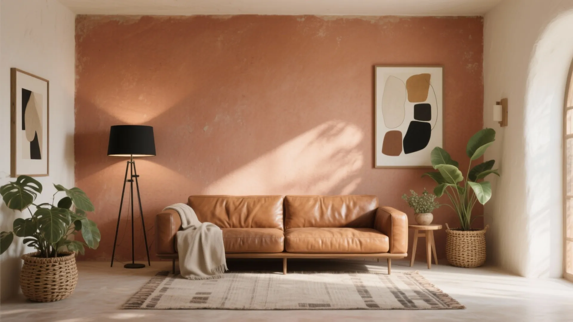 Sun-Washed Terracotta Accent Wall