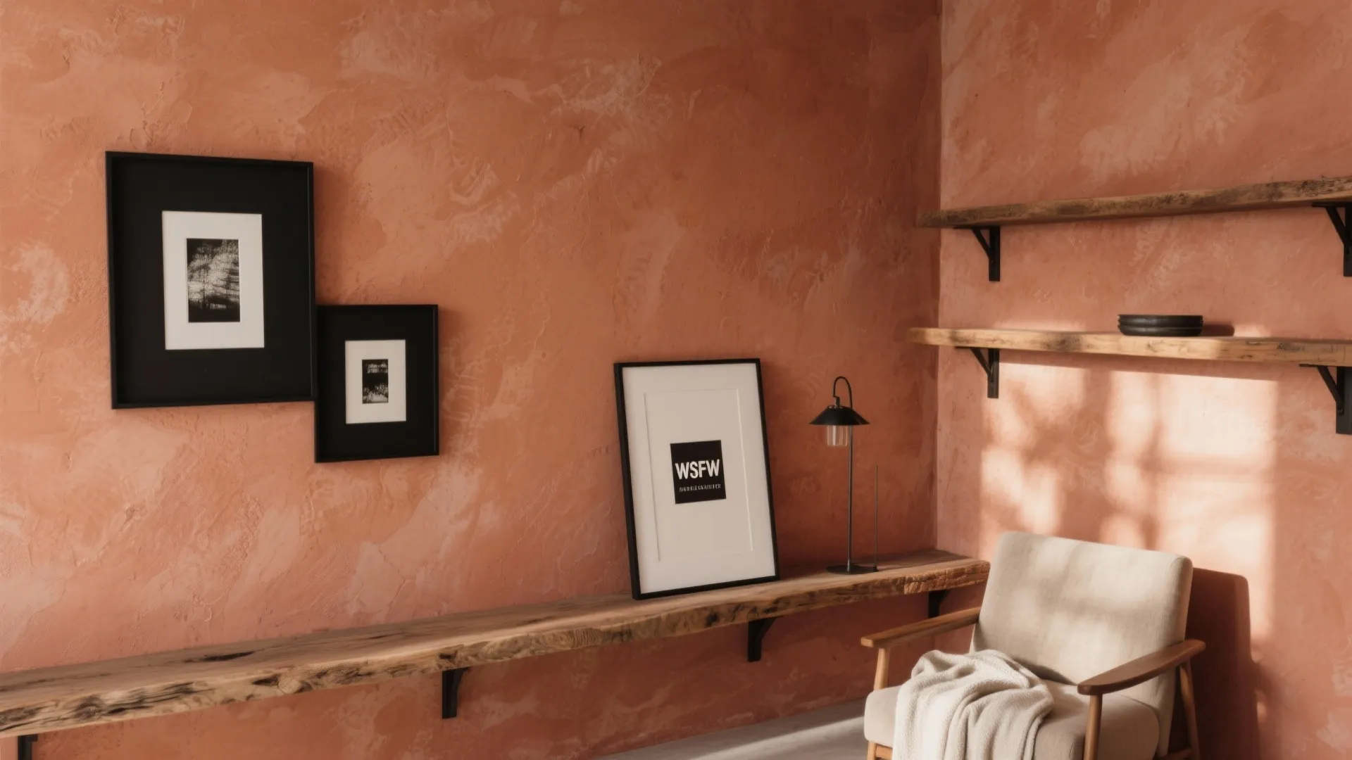 Terracotta Limewash Accent Wall