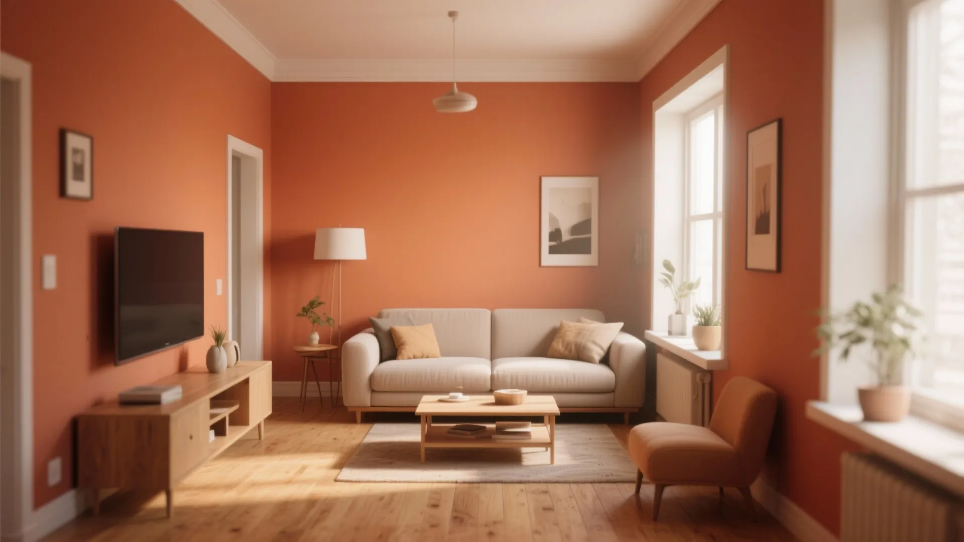 1. Warm Terracotta Walls