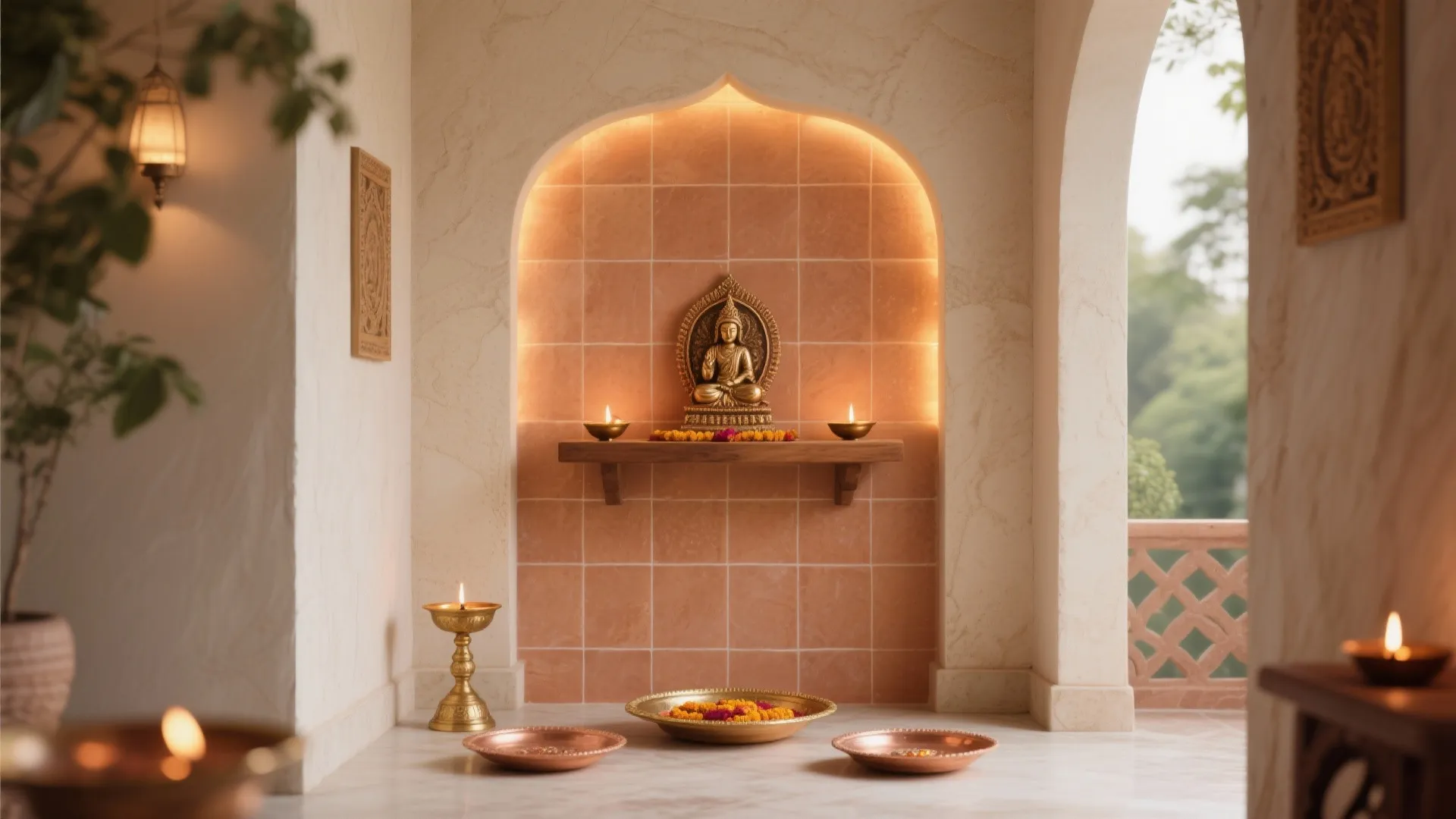 Textured terracotta warmth