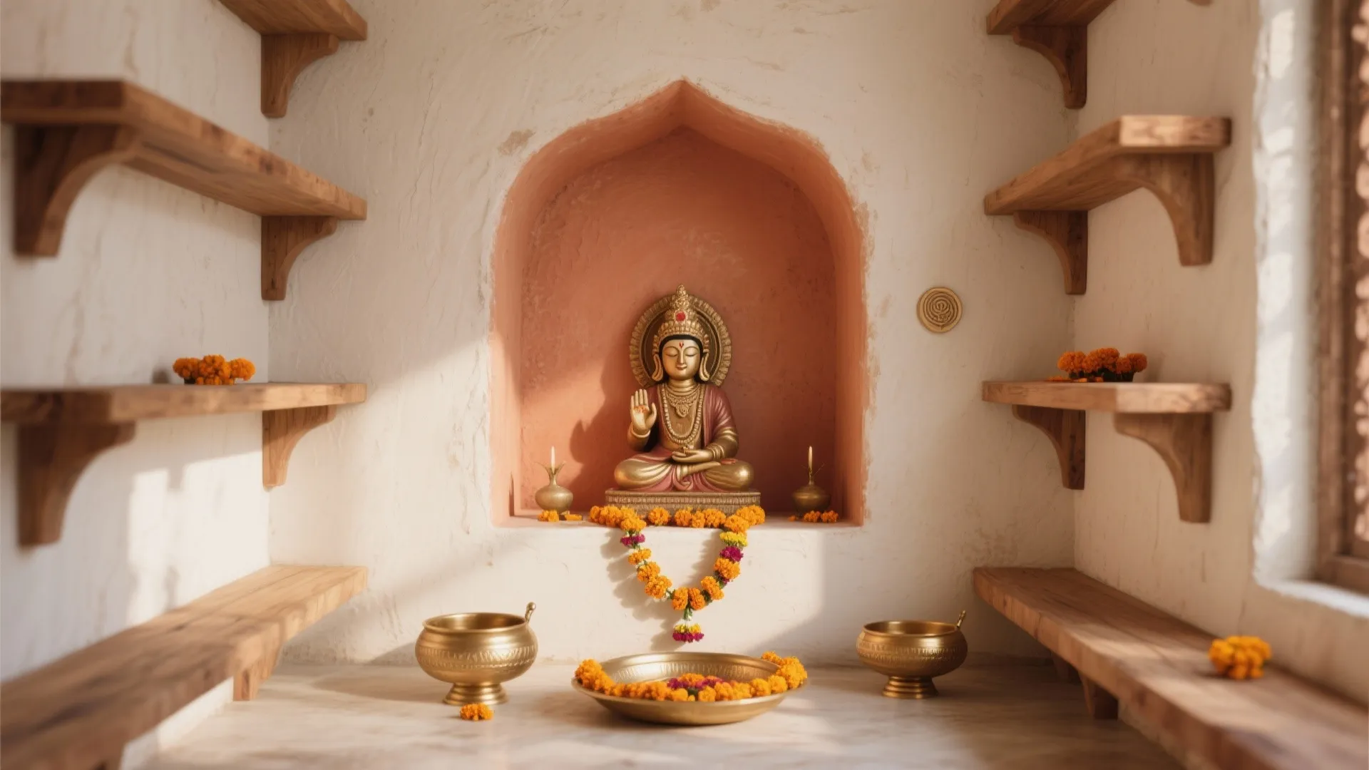 Terracotta and Natural Wood