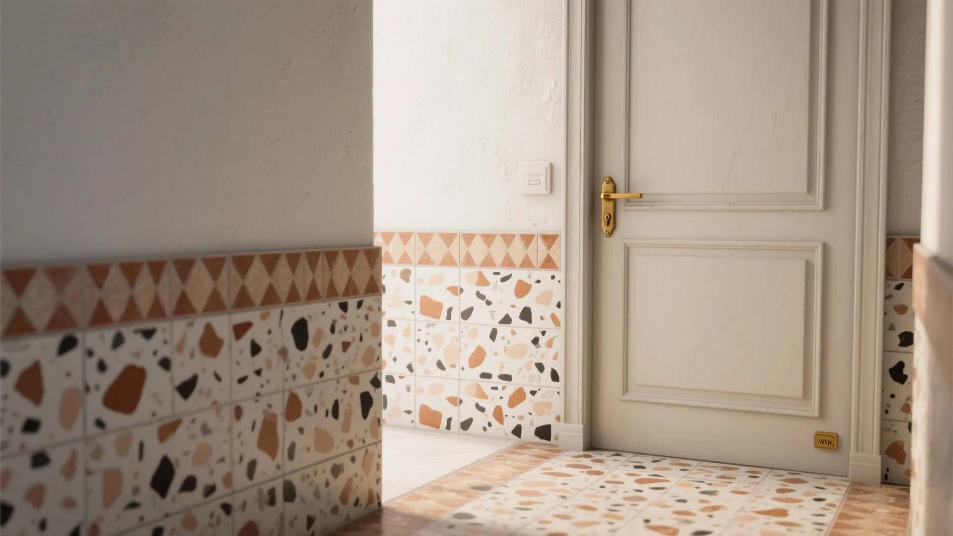 Patterned Tile or Terrazzo Band for Pop