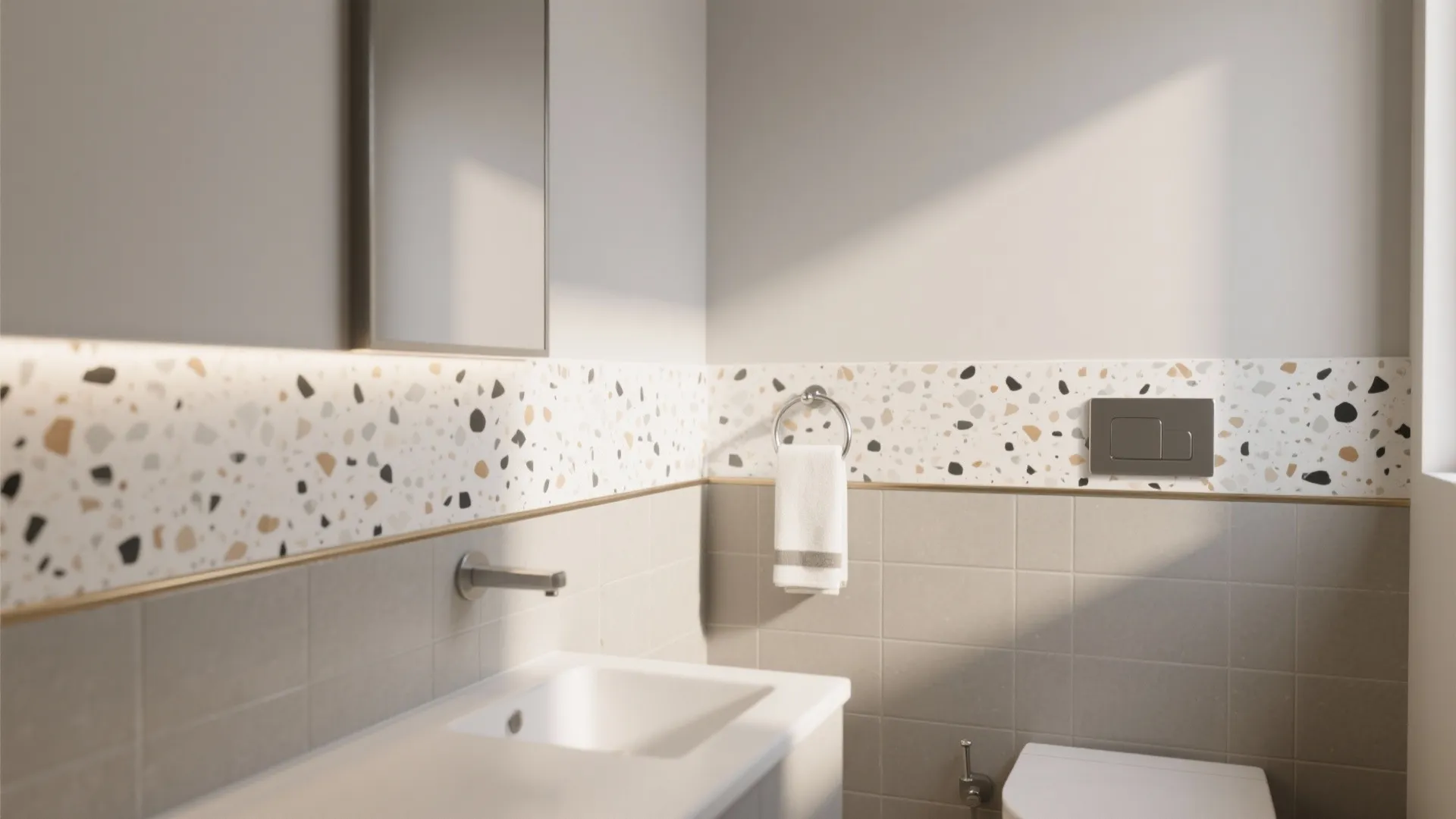 Terrazzo Accent Band for Playful Texture
